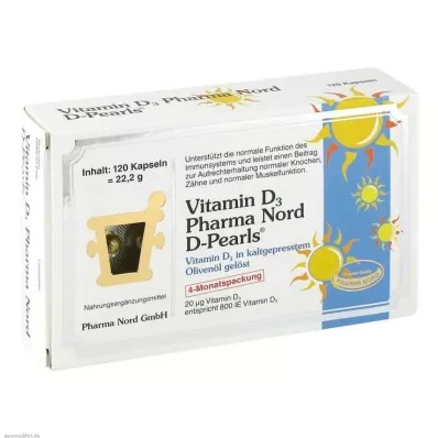 VITAMIN D3 PHARMA Nord 20 μg kapsule, 120 kom