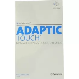 ADAPTIC Touch 5x7,6 cm non-stick.Sil.povoj za rane, 10 kom
