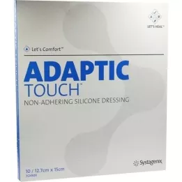 ADAPTIC Touch 12.7x15 cm non-stick.Sil.povoj za rane, 10 kom