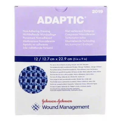 ADAPTIC 12,7x22,9 cm vlažna obloga za rane, 12 kom