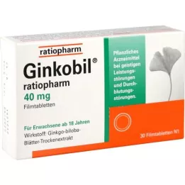 GINKOBIL-ratiopharm 40 mg filmom obložene tablete, 30 kom