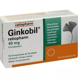 GINKOBIL-ratiopharm 40 mg filmom obložene tablete, 120 kom