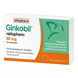GINKOBIL-Ratiopharm 80 mg tablete prekrivenih filmom, 30 sati