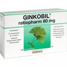 GINKOBIL-Ratiopharm 80 mg tablete prekrivenih filmom, 60 sati