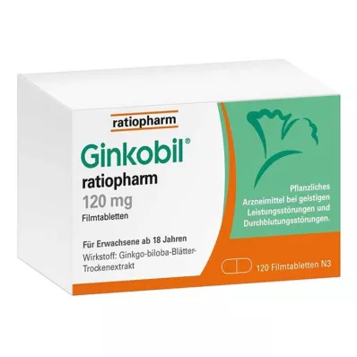 GINKOBIL-ratiopharm 120 mg filmom obložene tablete, 120 kom