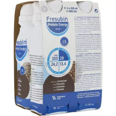 FRESUBIN PROTEIN Energija DRINK Schokol.Trinkfl., 4x200 ml