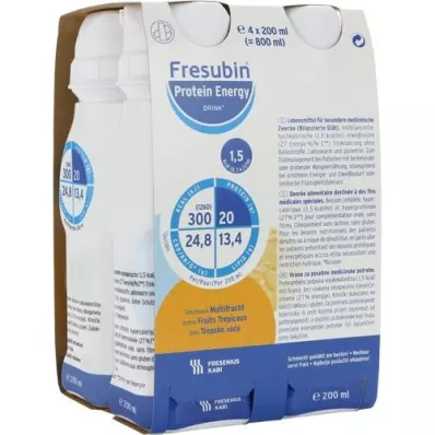 FRESUBIN PROTEIN Energija DRINK Multifrucht Tr.fl., 4x200 ml