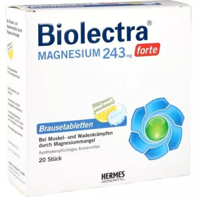 BIOLECTRA Magnezij 243 mg forte lemon Br. tableta, 20 kom