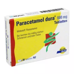 PARACETAMOL DURA tablete od 500 mg, 20 sati