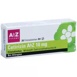 CETIRIZIN AbZ 10 mg filmom obložene tablete, 20 kom