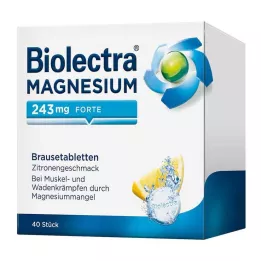 BIOLECTRA Magnezij 243 mg forte lemon Br. tableta, 40 kom