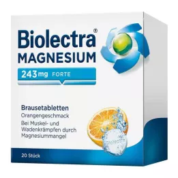 BIOLECTRA Magnezij 243 mg forte Orange šumeće tablete, 20 kom