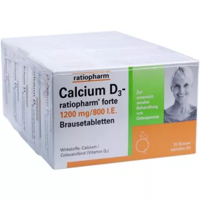 CALCIUM D3 Ratiopharm forte efervescent tablete, 100 ST