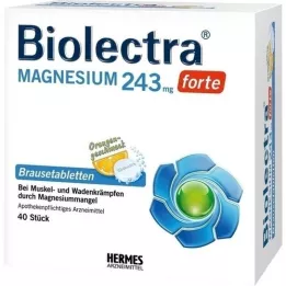 BIOLECTRA Magnezij 243 mg forte Orange šumeće tablete, 40 kom