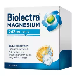 BIOLECTRA Magnezij 243 mg forte Orange šumeće tablete, 40 kom