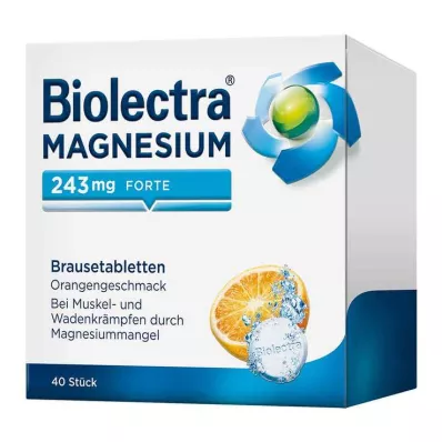BIOLECTRA Magnezij 243 mg forte Orange šumeće tablete, 40 kom