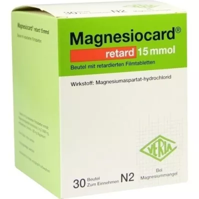 MAGNESIOCARD retard 15 mmol vrećica s ret.film tabletom, 30 kom