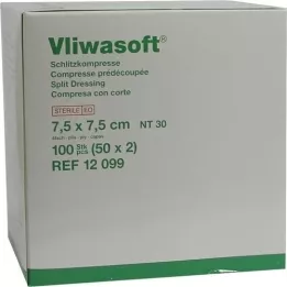 VLIWASOFT Prorezne komprese 7,5x7,5 cm sterilne 4l., 50x2 kom