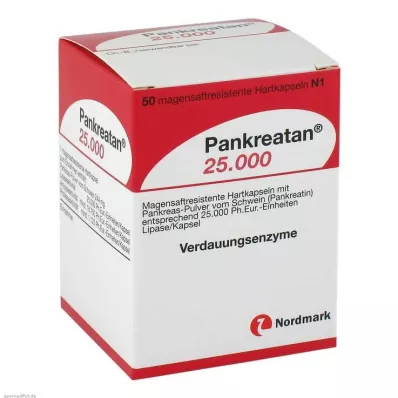 Pankreatan 25 000 gastrorezistentnih kapsula, 50 kom