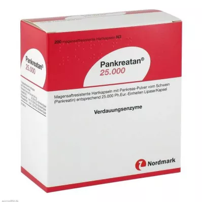 Pankreatan 25.000 gastrorezistentne kapsule, 200 kom