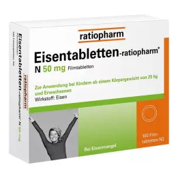EISENTABLETTEN-ratiopharm N 50 mg filmom obložene tablete, 100 kom