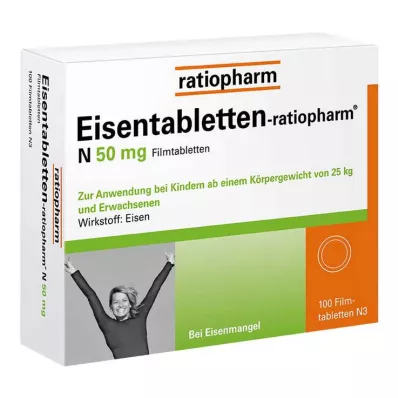 EISENTABLETTEN-ratiopharm N 50 mg filmom obložene tablete, 100 kom EISENTABLETTEN-ratiopharm N 50 mg filmom obložene tablete, 100 kom