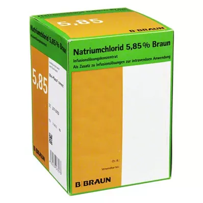 Natrijev klorid 5,85% Braun koncentrat otopine za infuziju, 20x100 ml