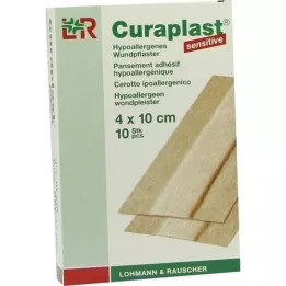 CURAPLAST Brzi zavoj za rane osjetljiv 4x10 cm 1 m, 10 kom