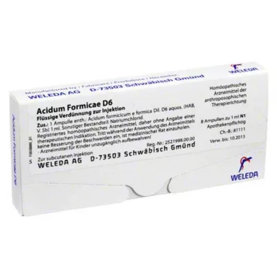 ACIDUM FORMICAE D 6 ampula, 8 kom ACIDUM FORMICAE D 6 ampula, 8 kom