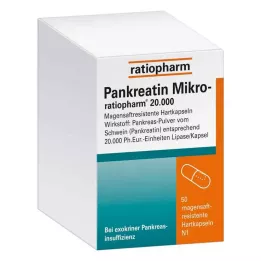 PANKREATIN Micro-ratio. 20 000 tvrdih kapsula želučanog soka, 50 kom