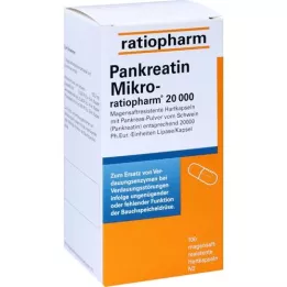 PANKREATIN Micro ratio 20 000 tvrdih kapsula želučanog soka, 100 komada