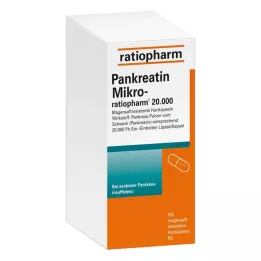 PANKREATIN Micro ratio 20 000 tvrdih kapsula želučanog soka, 100 komada