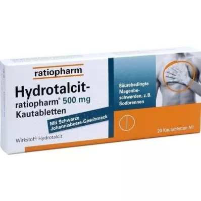 HYDROTALCIT-ratiopharm 500 mg tablete za žvakanje, 20 kom