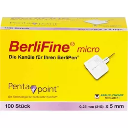 BERLIFINE mikro kanile 0,25x5 mm, 100 komada