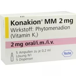 KONAKION MM 2 mg otopina, 5 kom