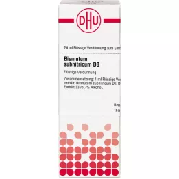 BISMUTUM SUBNITRICUM D 8 Razrjeđenje, 20 ml