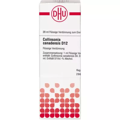 COLLINSONIA CANADENSIS D 12 Razrjeđenje, 20 ml