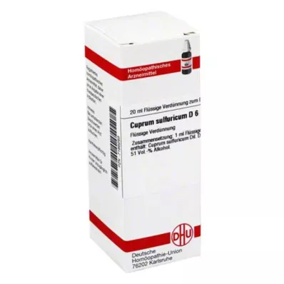 DHU Cuprum sulfuricum D 6 Razrjeđenje, 20 ml