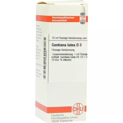 GENTIANA LUTEA D 3 razrjeđenje, 20 ml GENTIANA LUTEA D 3 razrjeđenje, 20 ml