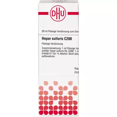 HEPAR SULFURIS C 200 razrjeđenje, 20 ml