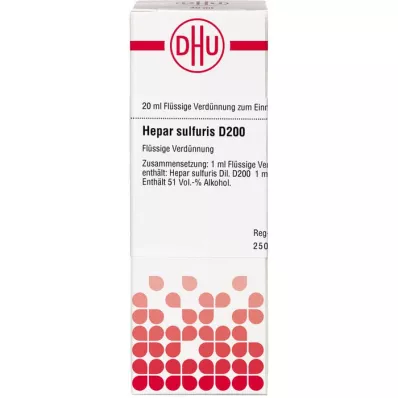 HEPAR SULFURIS D 200 razrjeđivanje, 20 ml