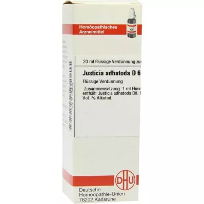 JUSTICIA adhatoda D 6 Razrjeđenje, 20 ml