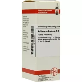 KALIUM SULFURICUM D 8 Razrjeđenje, 20 ml