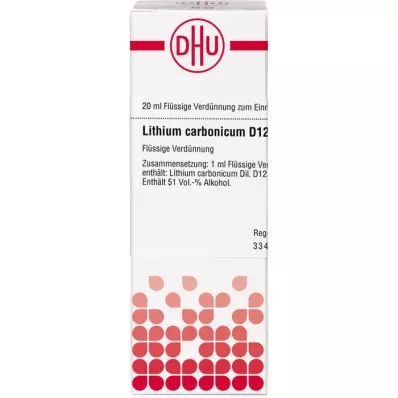 LITHIUM CARBONICUM D 12 Razrjeđenje, 20 ml