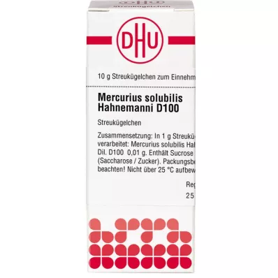 MERCURIUS SOLUBILIS Hahnemanni D 100 globula, 10 g
