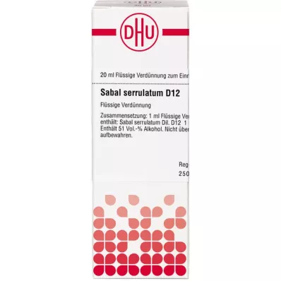 SABAL SERRULATUM D 12 Razrjeđenje, 20 ml