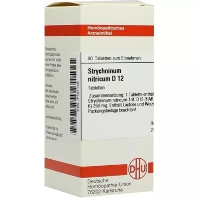 STRYCHNINUM NITRICUM D 12 tableta, 80 kom