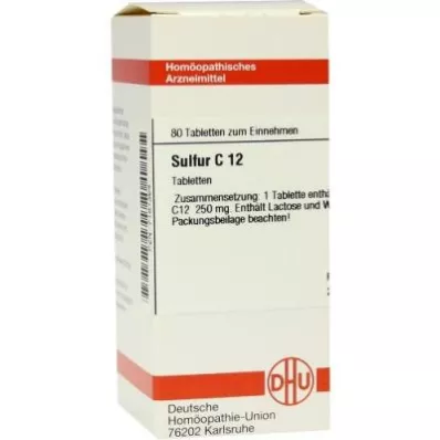 SULFUR C 12 tableta, 80 kom