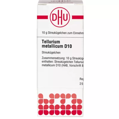 TELLURIUM metallicum D 10 globula, 10 g