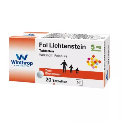 Fol Lichtenstein tablete od 5 mg, 20 tableta